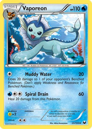 Vaporeon (25) [Dark Explorers] Reverse Holofoil