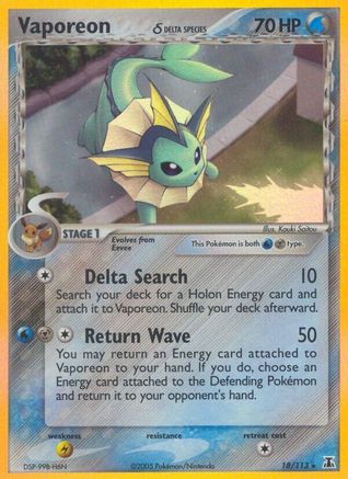 Vaporeon (Delta Species) (18) [Delta Species] Holofoil
