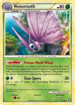 Venomoth (11) [Triumphant] Reverse Holofoil