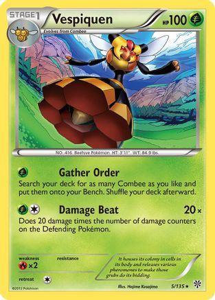 Vespiquen (5) [Plasma Storm] Reverse Holofoil