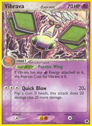 Vibrava - 024/101 (Delta Species) (24) [Dragon Frontiers] Reverse Holofoil