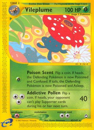 Vileplume (43) [Aquapolis] Reverse Holofoil