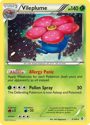 Vileplume (3) [Boundaries Crossed] Reverse Holofoil