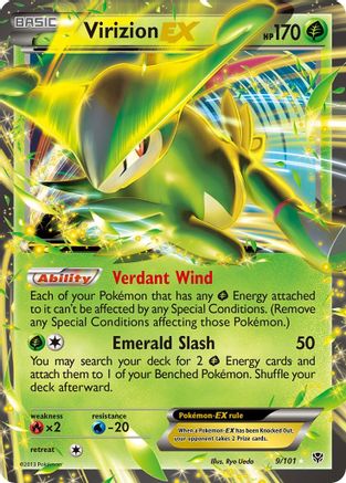 Virizion EX (9) [Plasma Blast] Holofoil
