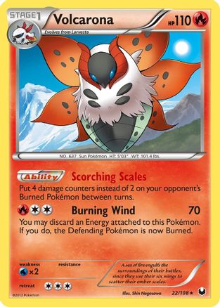 Volcarona (22) [Dark Explorers] Reverse Holofoil