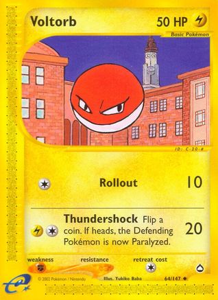 Voltorb (64) (64) [Aquapolis] Reverse Holofoil