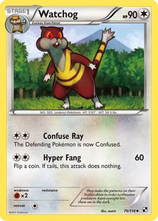 Watchog (79) [Black and White] Reverse Holofoil