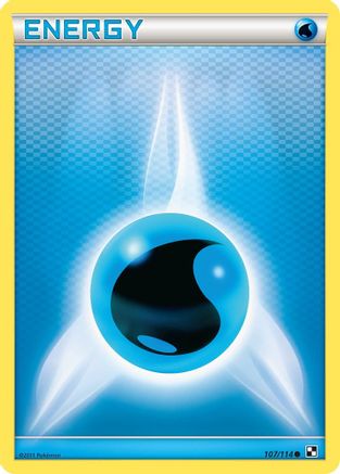 Water Energy (107) [Black and White] Reverse Holofoil
