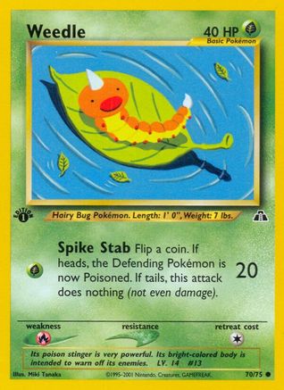 Weedle (70) [Neo Discovery] 1st Edition