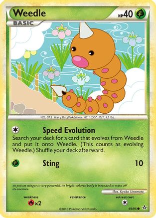 Weedle (69) [Unleashed] Reverse Holofoil