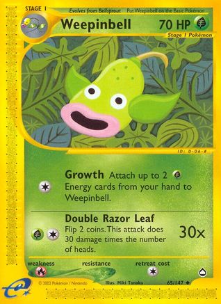 Weepinbell (65) [Aquapolis] Reverse Holofoil