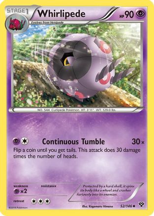 Whirlipede (52) [XY Base Set] Reverse Holofoil