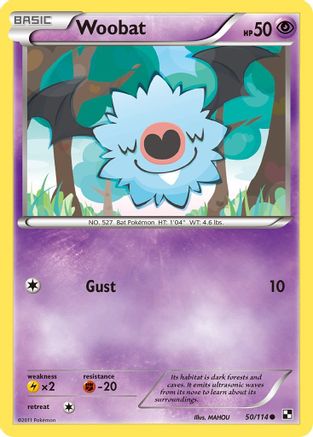 Woobat (50) [Black and White]