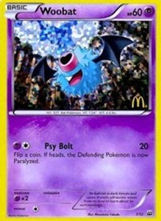 Woobat - 7/12 (7) [McDonald's Promos 2012] Holofoil
