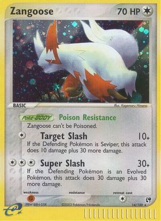 Zangoose (14) [Sandstorm] Reverse Holofoil