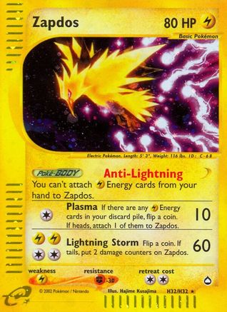Zapdos (H32) (H32) [Aquapolis] Holofoil