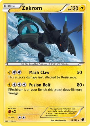 Zekrom (39) [Plasma Freeze] Reverse Holofoil
