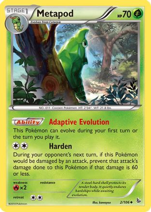 Metapod (2) [XY - Flashfire] Reverse Holofoil