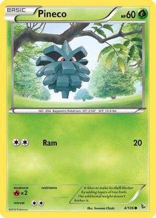Pineco (4) [XY - Flashfire] Reverse Holofoil