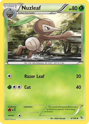 Nuzleaf (6) [XY - Flashfire] Reverse Holofoil