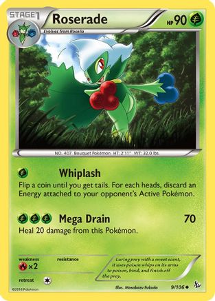 Roserade (9) [XY - Flashfire] Reverse Holofoil