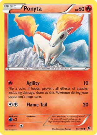 Ponyta (14) [XY - Flashfire] Reverse Holofoil