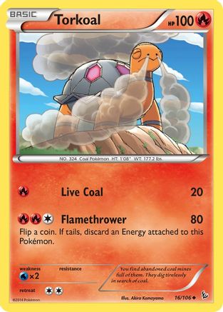 Torkoal (16) [XY - Flashfire] Reverse Holofoil