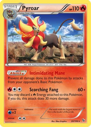 Pyroar (20) [XY - Flashfire] Reverse Holofoil