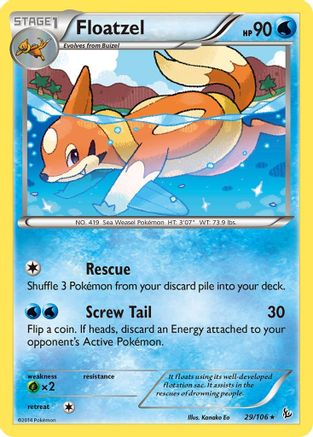 Floatzel (29) [XY - Flashfire] Reverse Holofoil