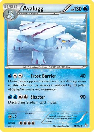 Avalugg (31) [XY - Flashfire] Reverse Holofoil
