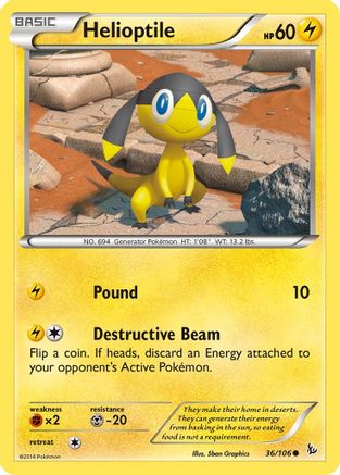 Helioptile (36) [XY - Flashfire] Reverse Holofoil