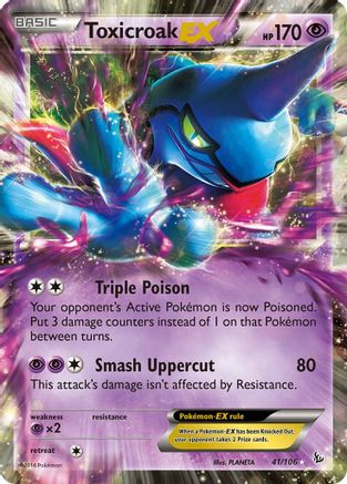 Toxicroak EX (41) [XY - Flashfire] Holofoil