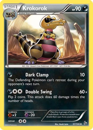 Krokorok (57) [XY - Flashfire] Reverse Holofoil