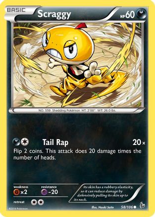 Scraggy (58) [XY - Flashfire] Reverse Holofoil