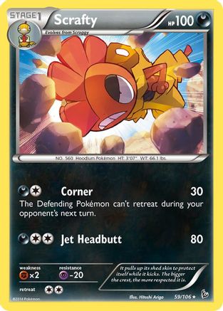 Scrafty (59) [XY - Flashfire] Reverse Holofoil