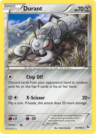 Durant (61) [XY - Flashfire] Reverse Holofoil