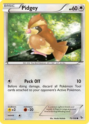 Pidgey (75) [XY - Flashfire] Reverse Holofoil