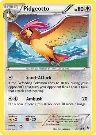 Pidgeotto (76) [XY - Flashfire] Reverse Holofoil