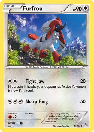 Furfrou (87) [XY - Flashfire] Reverse Holofoil