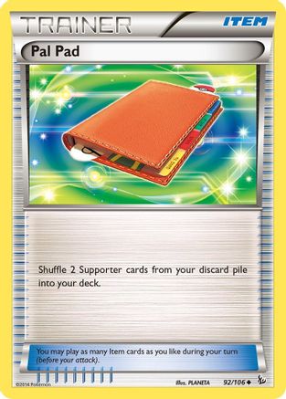 Pal Pad (92) [XY - Flashfire] Reverse Holofoil