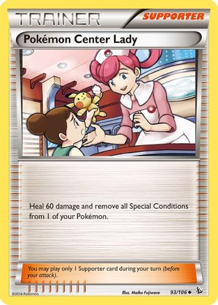 Pokemon Center Lady (93) [XY - Flashfire] Reverse Holofoil
