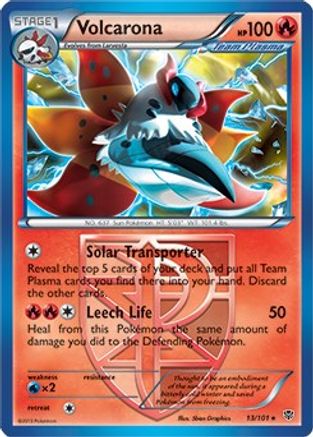 Volcarona - 13/101 (BW Plasma Blast) (13) [Deck Exclusives] Holofoil