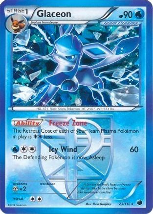 Glaceon - 23/116 (BW Plasma Freeze) (23) [Deck Exclusives] Holofoil