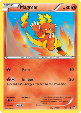 Magmar (10) [XY - Furious Fists] Reverse Holofoil