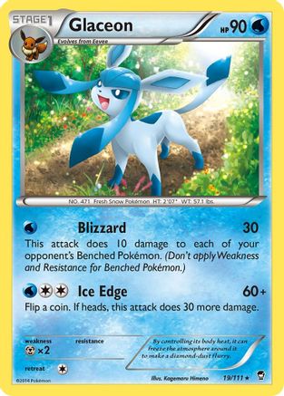 Glaceon (19) [XY - Furious Fists] Reverse Holofoil