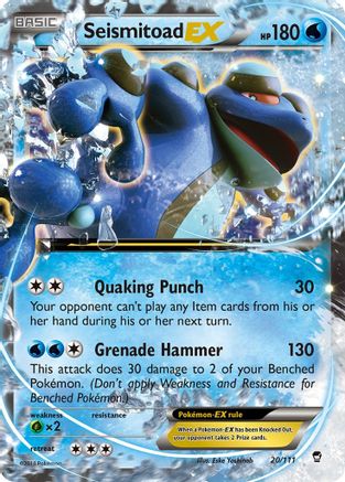 Seismitoad EX (20) [XY - Furious Fists] Holofoil