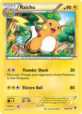 Raichu (28) [XY - Furious Fists]