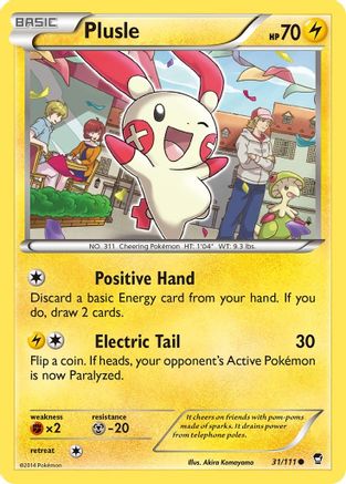 Plusle (31) [XY - Furious Fists] Reverse Holofoil