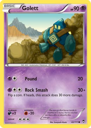 Golett (42) [XY - Furious Fists] Reverse Holofoil