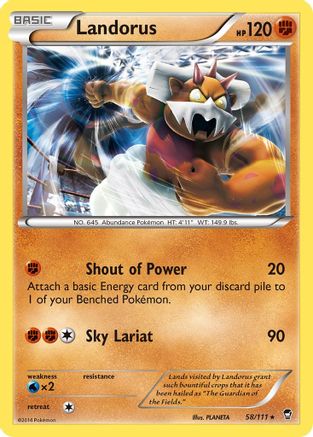 Landorus (58) [XY - Furious Fists] Holofoil